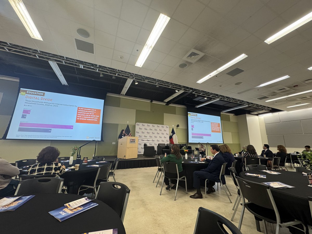 Our deputy research and data director <a href="/KaitlanWong/">Kaitlan Wong</a> is highlighting that the digital divide is persistent in our state with 3% of children overall, a higher share in lower income households, lacking internet. #txkidscount2024