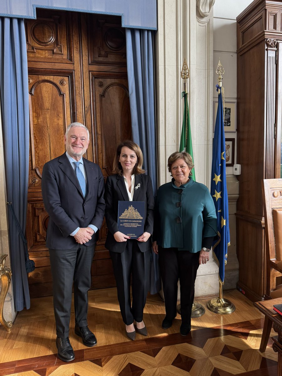 Honored to return to the Supreme Court of Cassation and meet with President Margherita Cassano and Secretary General Stefano Mogini. Judge Cassano expressed her commitment to strengthening cooperation with Kosovo to exchange expertise and experiences.