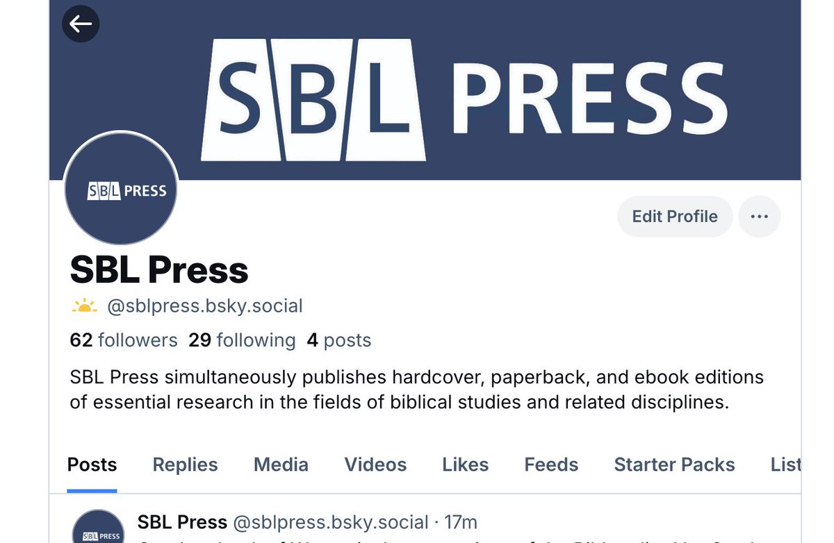 SBL Press tweet media