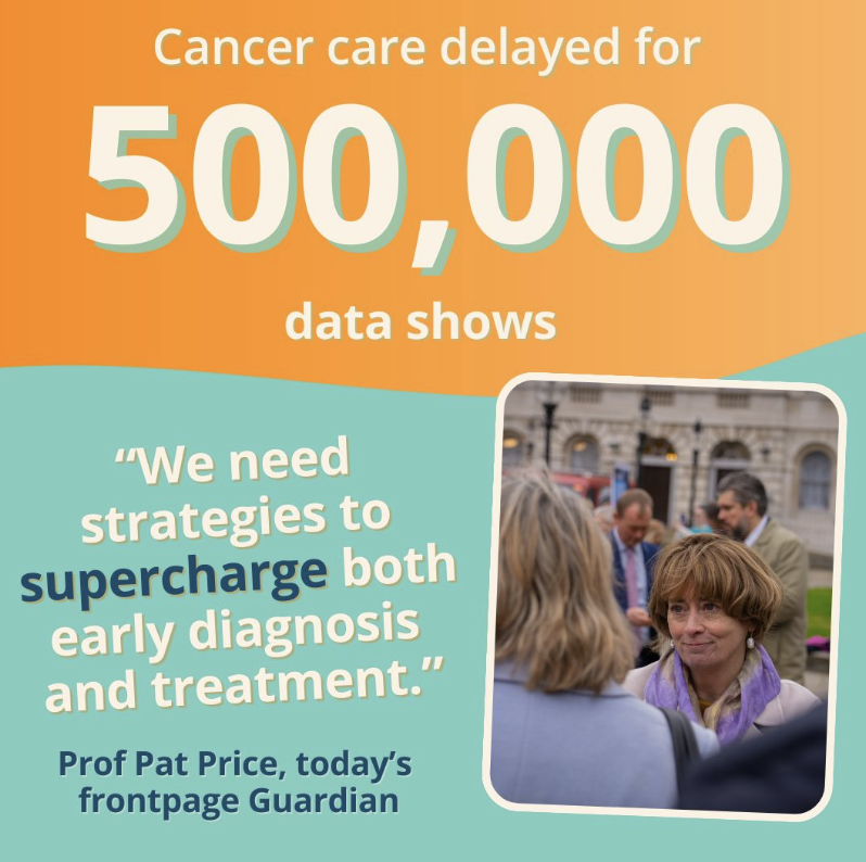 Incredibly important awareness work from Radiotherapy UK and Pat Price, pushing for real change in Westminster - we are delighted to support however we can!👏