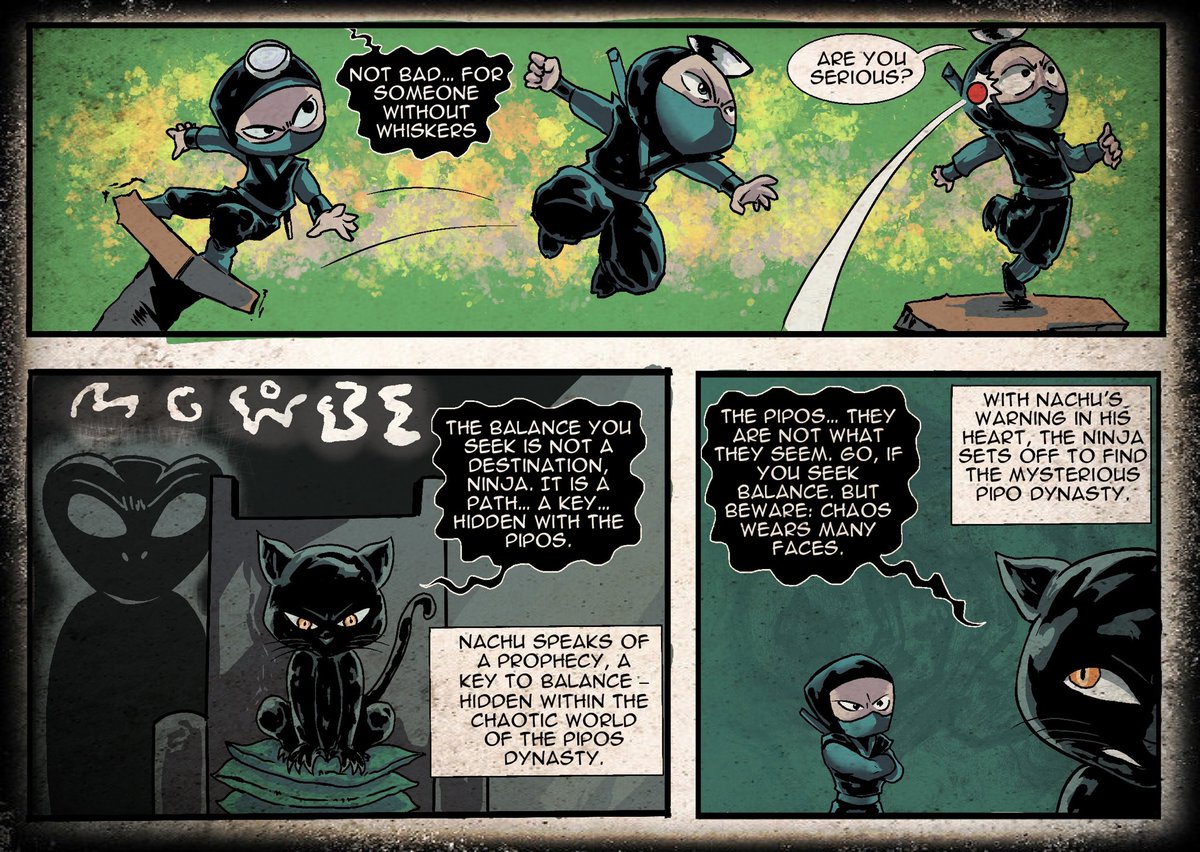 KASUDO_K's tweet photo. Another part of page 2 🥷

A black cat crosses your path… just a coincidence? 🐈‍⬛ 

#Kasudo #krc20 #Kaspa #ninja #nacho #taco #burrito #memecoins #crypto #cryptocomic #comics #ComicArt #manga #AnimeJapan   

@purwa_gustira @AltcoinDailyio @WhalePanda @saint1v @bitmystic369 @KaspaReport