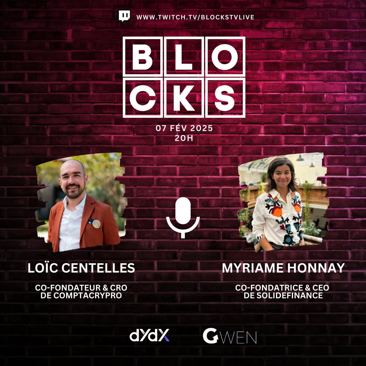 BlocksTV_'s tweet photo. 🚀 Ce soir à 20h en Live ! 🚀

- Myriame CEO de SolideFinance & DG d'Akoneo 
- Loïc Co-fondateur & CRO de Comptacrypto

📊 Fiscalité & comptabilité crypto
💰 Stratégies financières & juridiques
🔗 Optimisation pour entrepreneurs & investisseurs

Ne manquez pas cette discussion essentielle pour le Web3 ! 🌐
Lien en commentaire ⬇️
#Crypto #Blockchain #Web3 #Finance