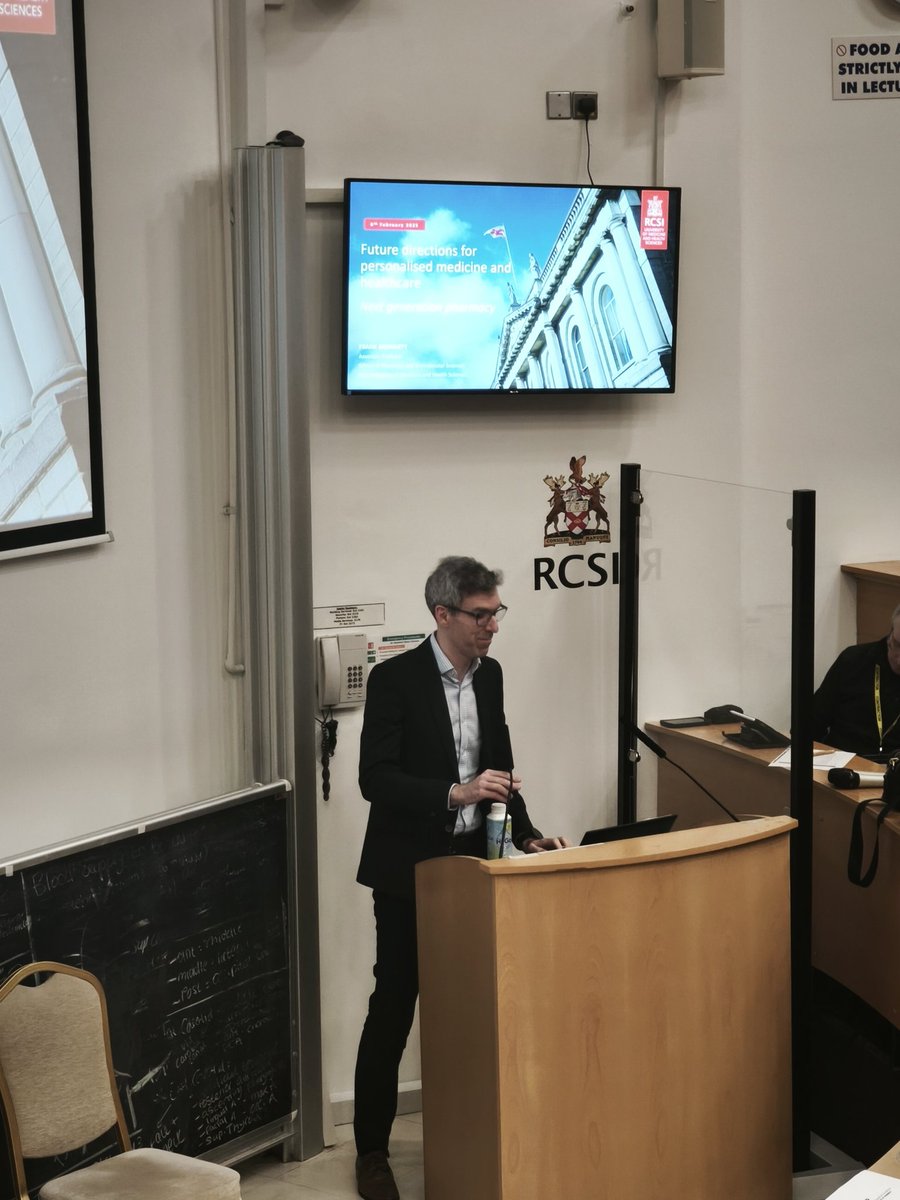 Up next, is Professor Frank Moriarty, Associate Professor, School of Pharmacy and Biomolecular Sciences, RCSI on "Future Directions for Personalised Medicine and Healthcare"

<a href="/RCSI_Irl/">RCSI</a> <a href="/RCSIPharmBioMol/">RCSI School of Pharmacy and Biomolecular Sciences</a> 
#CharterWeek