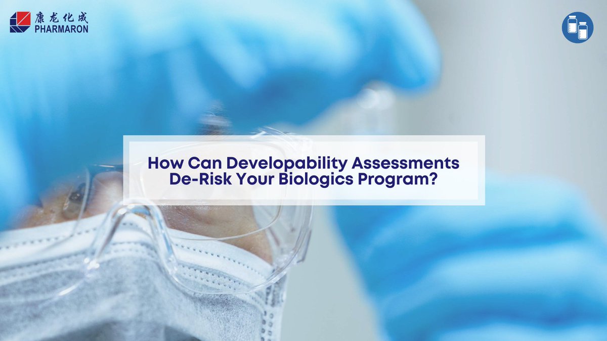 PharmaronBio's tweet image. Discover how Pharmaron’s developability services can ensure a smoother path to clinical success: pharmaron.life/3ZWbh8m #BiologicsDevelopment #Pharma @pharmaron