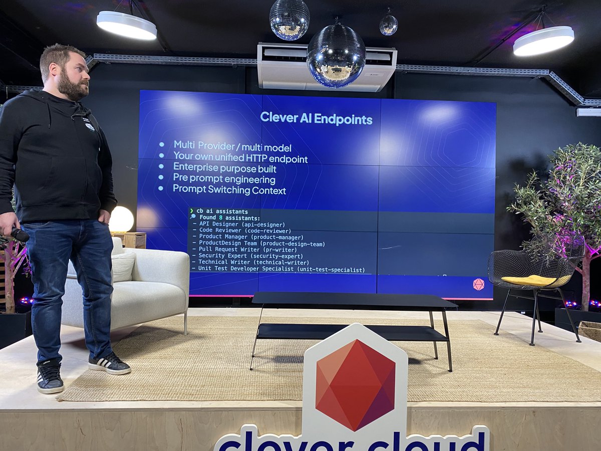 David Legrand ☁️ 🤘 (@davlgd) on Twitter photo <a href="/clever_cloud/">Clever Cloud</a> <a href="/redirectionio/">redirection.io</a> <a href="/CloudApim/">Cloud APIM</a> Tous les endpoints suivent un même fonctionnement. Certaines API ne suivent pas le standard OpenAI ? Elles sont exposées en le respectant dans Clever AI qui ajoute aussi du cache (réduisant les coûts), de l’observabilité, etc #CleverCloudFest <a href="/clever_cloud/">Clever Cloud</a> <a href="/redirectionio/">redirection.io</a> <a href="/CloudApim/">Cloud APIM</a> Tous les endpoints suivent un même fonctionnement. Certaines API ne suivent pas le standard OpenAI ? Elles sont exposées en le respectant dans Clever AI qui ajoute aussi du cache (réduisant les coûts), de l’observabilité, etc #CleverCloudFest