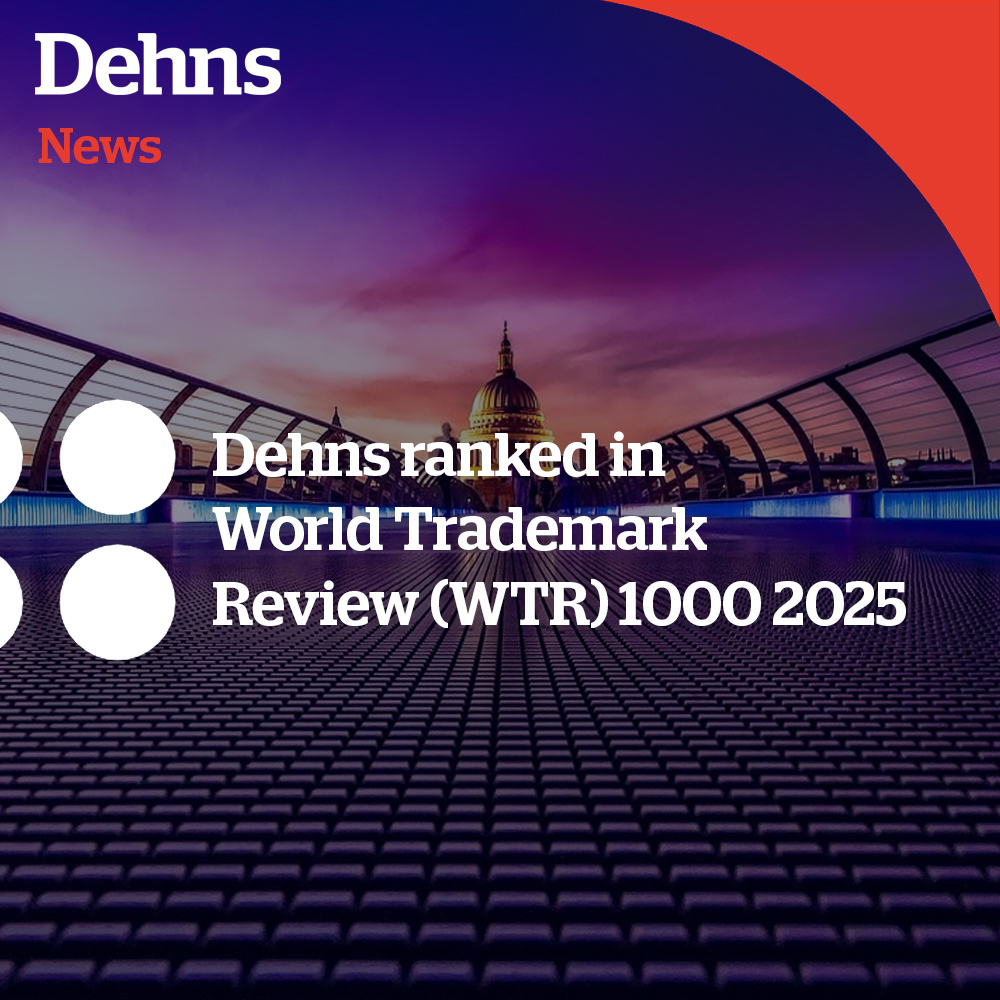 We are delighted to have been ranked in the 2025 <a href="/WTR_Alerts/">World Trademark Review</a> World Trademark Review 1000, in the 'prosecution and strategy' category. To find out more and to read the full write-up, please click here: bit.ly/4jKgmKh