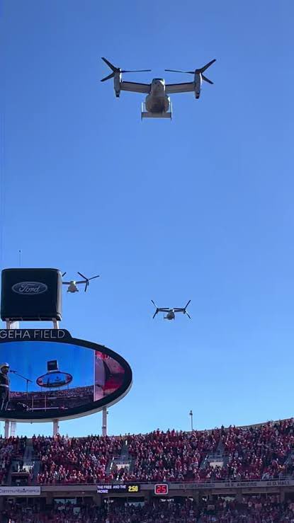 James Elliott (@james_elliott3) on Twitter photo The flyover for #SuperBowl will feature an amazing scale of military aviation.
4x V-22’s and 2x F-35’s flown by the <a href="/USMC/">U.S. Marines</a>.
These are the same V-22’s and some of the same crew that performed the flyover for #ChiefsKingdom
Go Chiefs! Beat Philly! The flyover for #SuperBowl will feature an amazing scale of military aviation.
4x V-22’s and 2x F-35’s flown by the <a href="/USMC/">U.S. Marines</a>.
These are the same V-22’s and some of the same crew that performed the flyover for #ChiefsKingdom
Go Chiefs! Beat Philly!