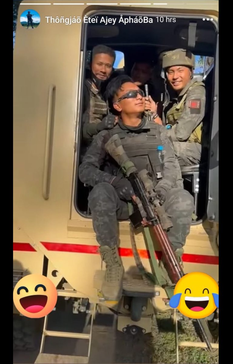 Dig_raw21's tweet photo. This is Manipur police Casper vehicle escorting Arambai militants.with names and photos might help agencies to track these militants. https://t.co/hBqZQ1heHq