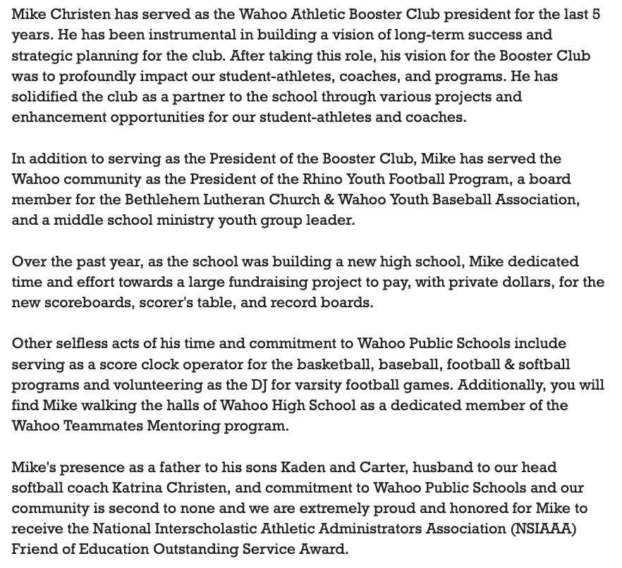 Congrats, Mike. Thank you for your  commitment! #ExcellenceEverywhere #WahooWarriors