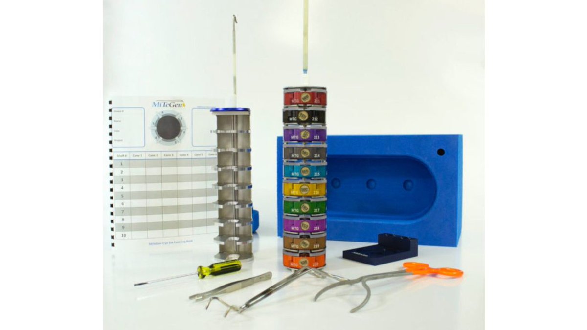 MiTeGen's tweet photo. Do you have samples that need to be stored &amp; shipped? Then watch our #cryoem storage &amp; transport puck video to learn how to efficiently store &amp; ship your samples on grids for single particle analysis &amp; other Cryogenic Electron Microscopy applications. https://t.co/LQLfLpVSMC https://t.co/x5tp7MuNu1