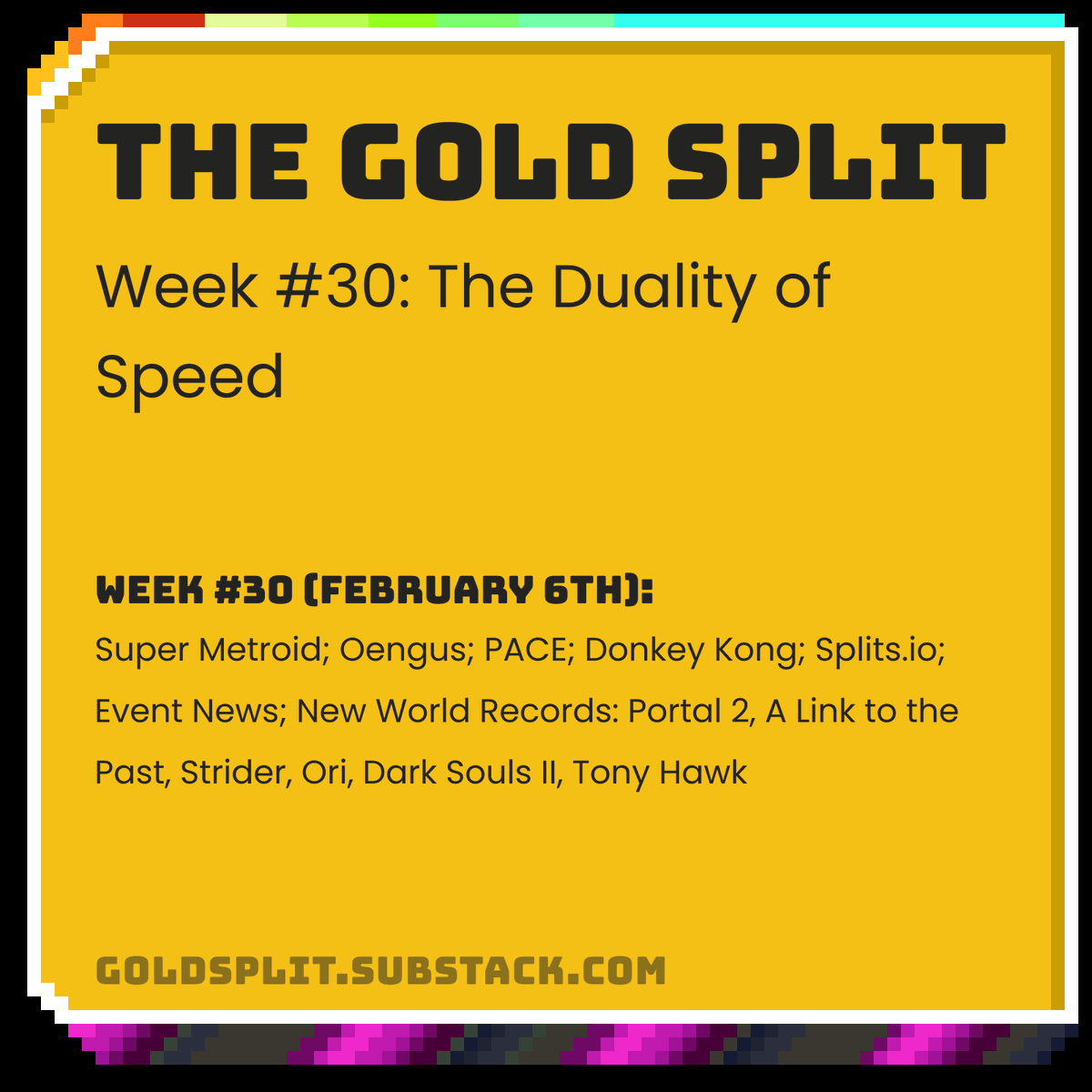The Gold Split - A Speedrunning Newsletter tweet media