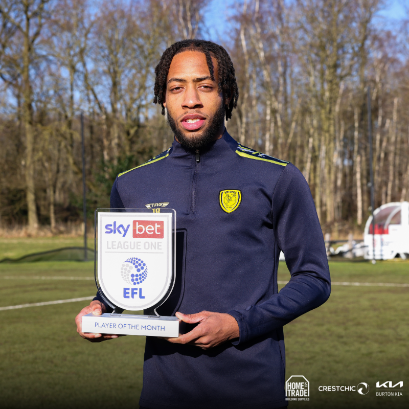 burtonalbionfc's tweet photo. With five goals alongside his tireless work rate, @Rumarn_Burrell has won the @SkyBetLeagueOne player of the month for January 🏆

Congrats, Ru 👏

#BAFC

Read the full story 👇👇👇