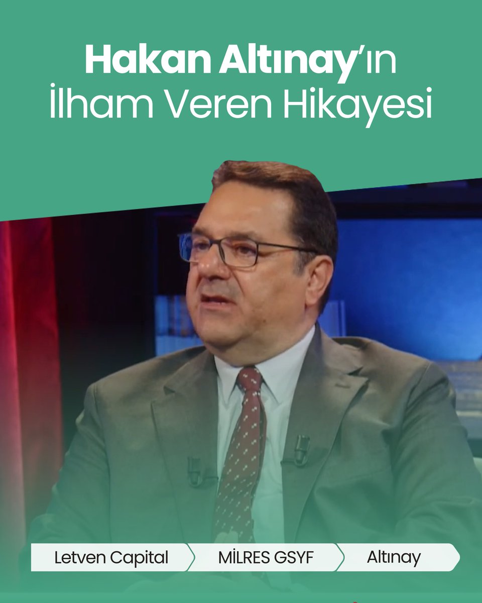 Letven Capital’in yönettiği MİLRES Girişim Sermayesi Yatırım Fonu portföyünde yer alan Altınay markalarının Yönetim Kurulu Başkanı Hakan Altınay, CNBC-e ekranlarında, HBR Türkiye Genel Yayın Yönetmeni Serdar Turan’ın sunduğu Nasıl Başardık? programına konuk oldu.

Bu programda