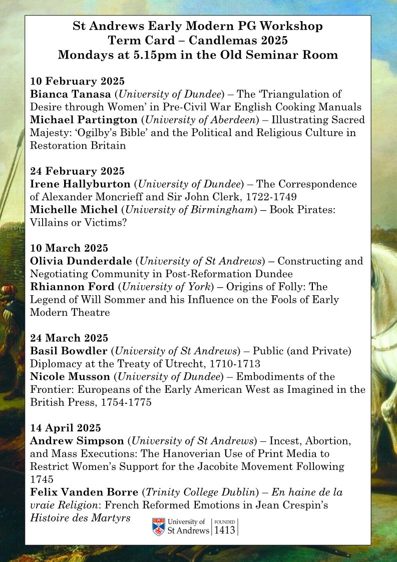 St Andrews Early Modern Workshop tweet media
