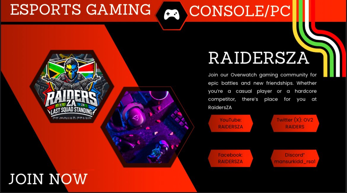 Looking for some Overwatch players to join my team.

I’m on console. Pc later this year.

#Overwatch2 #OverwatchGaming #SinisterGamingZa #ZAoverwatch #Gamingcommunity #Gaming #SouthAfrica #CapeTownGaming #Competitive #Tournament