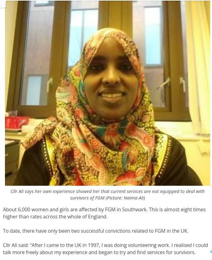 <a href="/MOPACLdn/">MOPAC</a> <a href="/KayaJunction/">Kaya Comer-Schwartz</a> <a href="/MayorofLondon/">Mayor of London, Sadiq Khan</a> Zero tolerance??

FGM illegal since 1985

Around 6000 women are affected by FGM in the London borough of Southwark alone.. This is almost eight times higher than rates across the whole of England.

As of 2025 - there have only been three successful convictions.