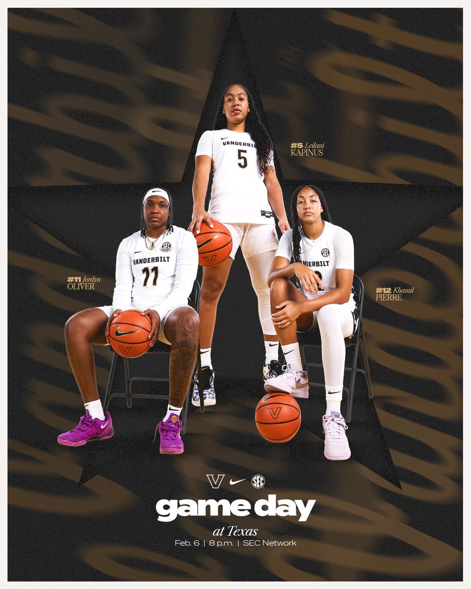 VandyWBB's tweet photo. Late Night 🏀 

🆚 | No. 4/6 Texas
🕗 | 8 p.m. CT
📍 | Austin, Texas
🖥️ | @SECNetwork 
📻 | @949theFan 
📊 | https://t.co/PApt1nSJPm

#AnchorDown https://t.co/Szl48y85cM