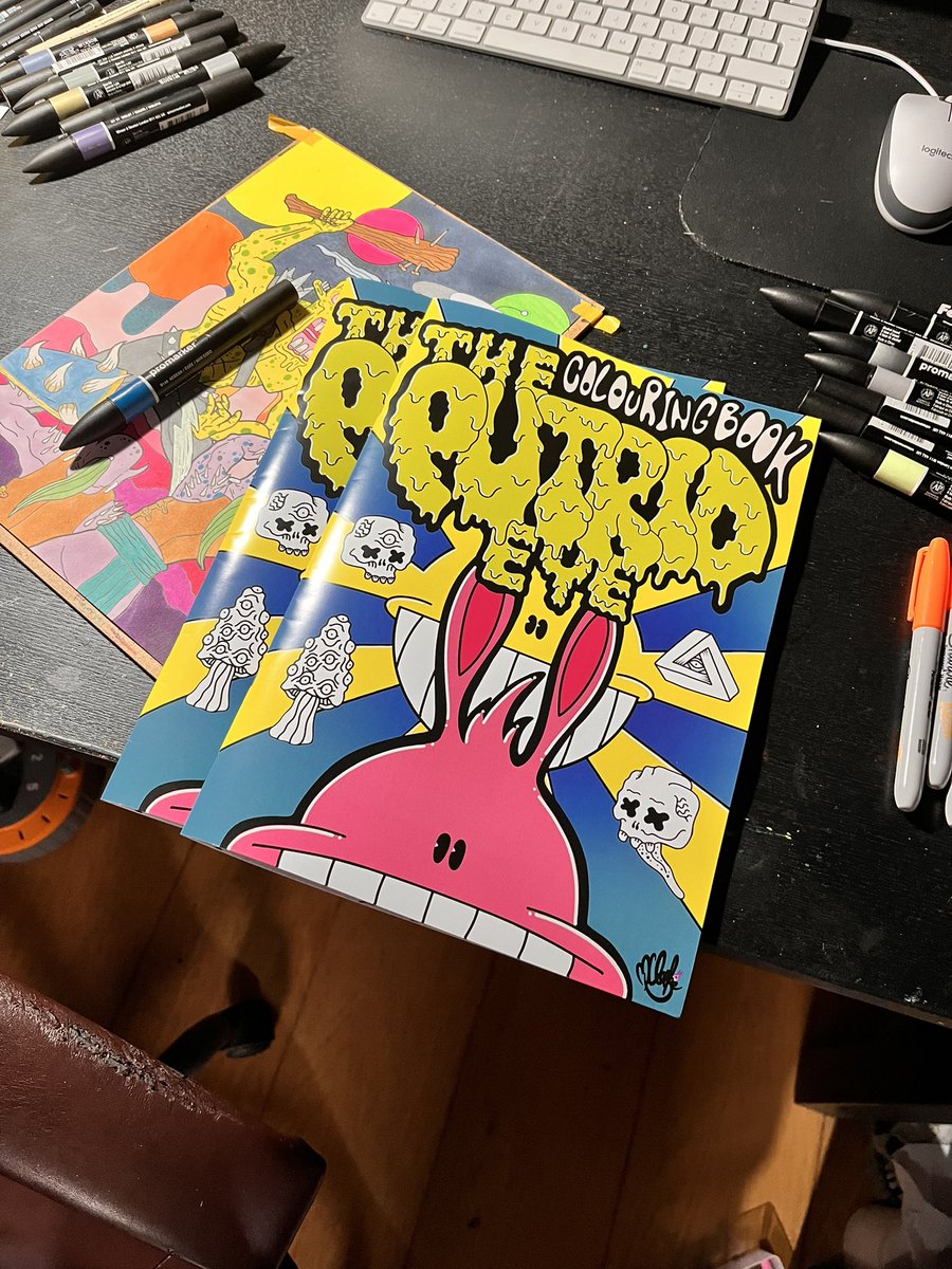 Colouring books are finally here! Can’t wait to see what people do with them. 

Message me if you want one. £10 posted in the UK.