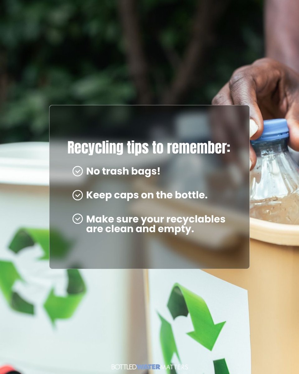 BottledH2OBabe's tweet photo. Are you slipping on the resolution you made in January to be a better recycler? If you need a little extra motivation, use these tips to educate yourself and others! #RecyclingTips #RecyclingFacts #SustainabilityGoals https://t.co/MYB4l10h8K