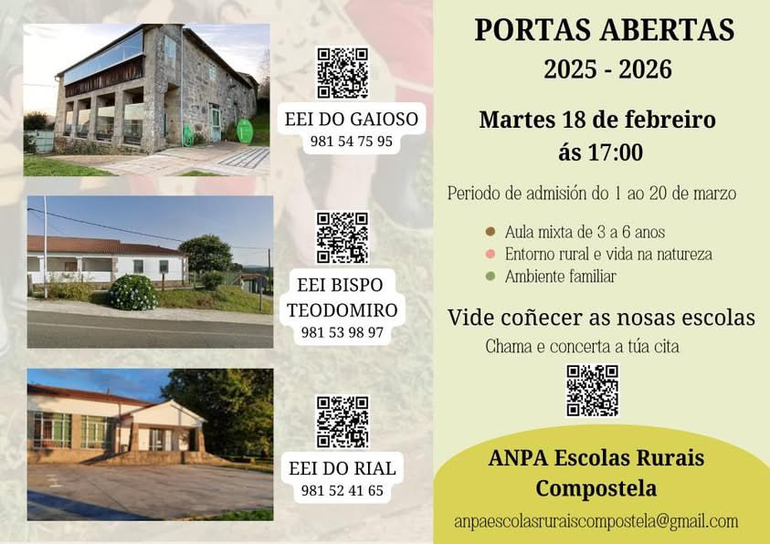 O ano pasado estivo a punto de pechar unhas das últimas unitarias do concello de Compostela por falta de alumnado…. este ano, con miras a que eso non volva a acontecer, están facendo xornadas de portas abertas para darse a coñecer! Anímadevos 🥰