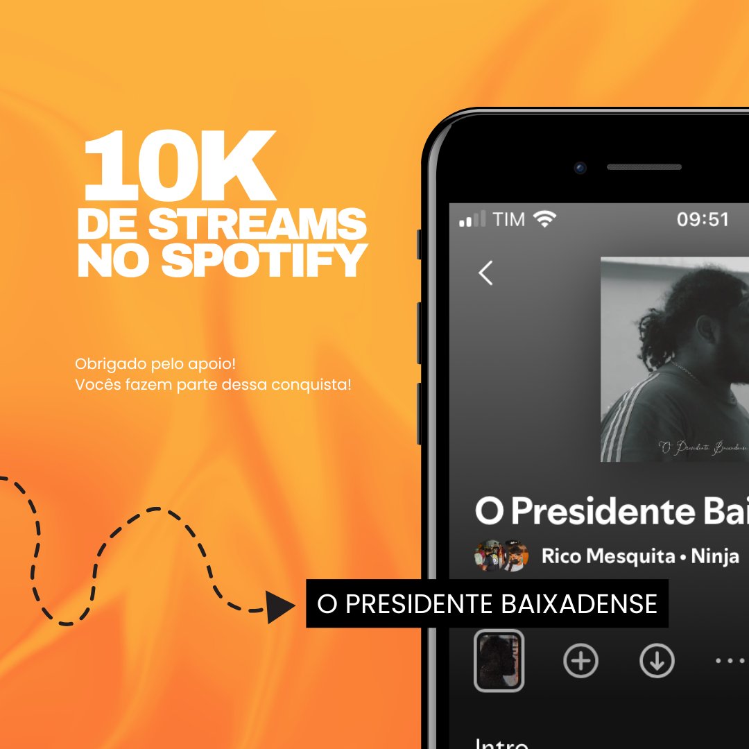 Chegamos a 10K de streams! 🏆🔥

Essa conquista também é sua, porque sem vocês nada disso seria possível!
Muito obrigado a cada um que deu o play, compartilhou e vibrou.  Bora continuar espalhando essa energia e fazendo esse número crescer ainda mais! ✨ 🚀

#music
