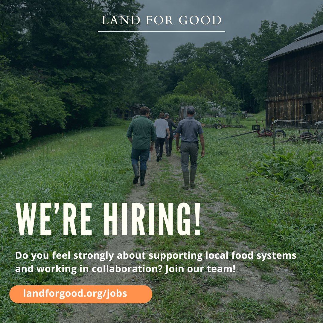 Join our team! 3 open positions – Maine Field Agent, Connecticut Field Agent, Farm Transfer Program Coordinator. A unique opportunity to work on the critical issue of #farmlandaccess and transfer in your region – and across #NewEngland! Learn more/apply: landforgood.org/jobs