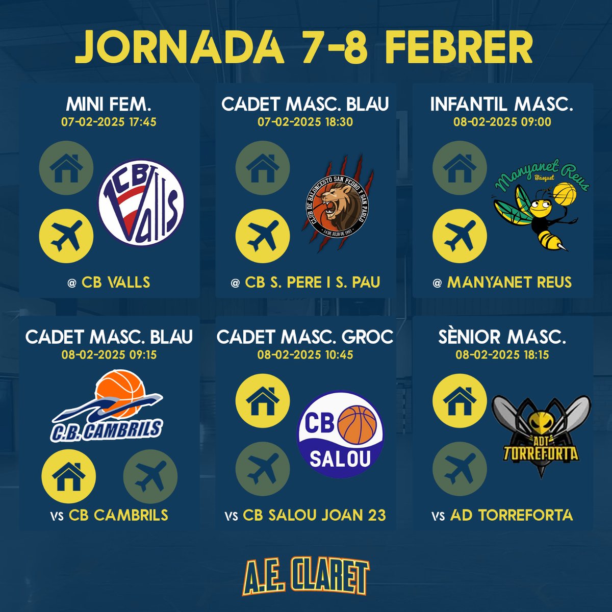 Calendari cap de setmana federat