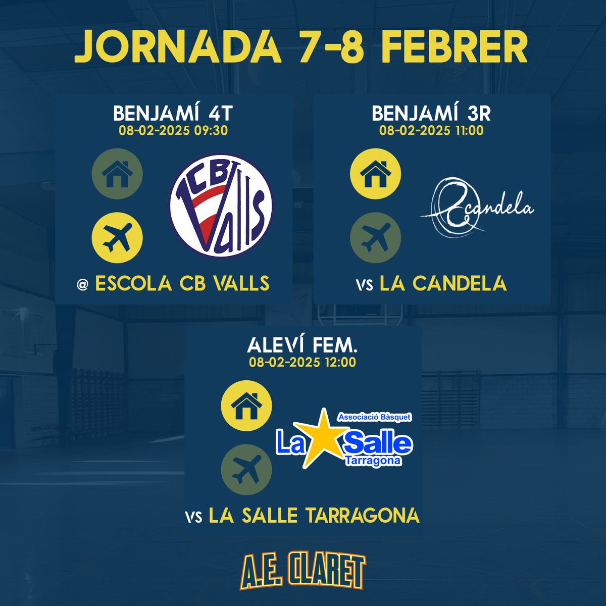 Calendari cap de setmana escola