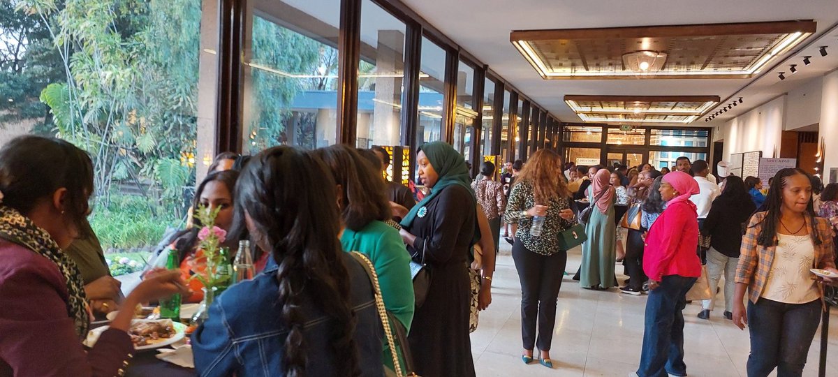 AWiBEthiopia's tweet photo. AWiB Connects @ the Hilton kicked off warmly with networking discussing February's event titled 'Transformative Leaders' - A Conversation with Dr. Emebet Melese Zeleke, President of Ethiopian Development Work &amp; Mesfin Asfaw, Managing Partner of Paradigm Consultancy. #HappeningNow https://t.co/XTUabfJNoi