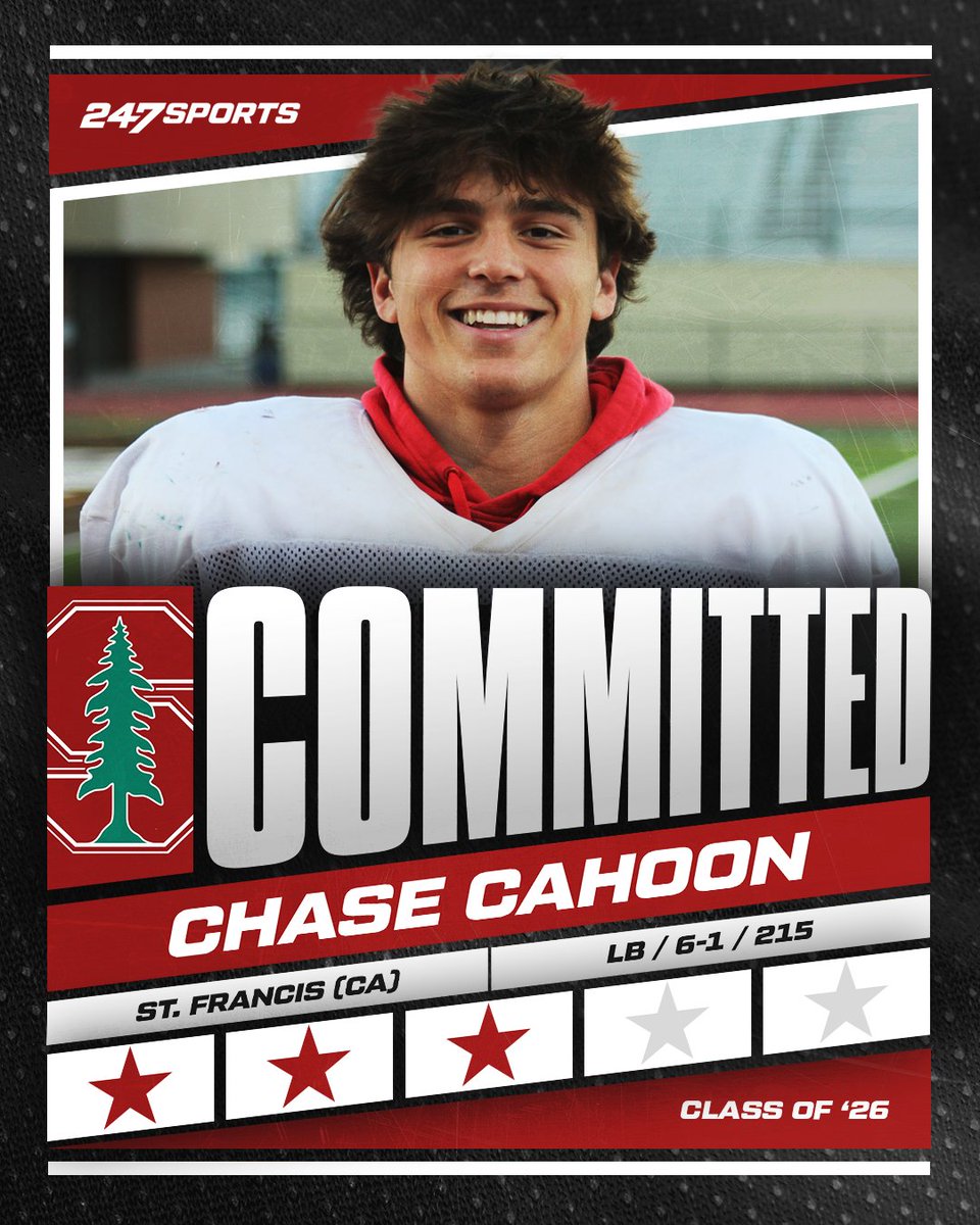 Stanford landed its first commitment in the class of 2026 and it came from the backyard in the form of Mountain View (Calif.) St. Francis linebacker Chase Cahoon and he talked about why he picked the Cardinal 247sports.com/college/stanfo…