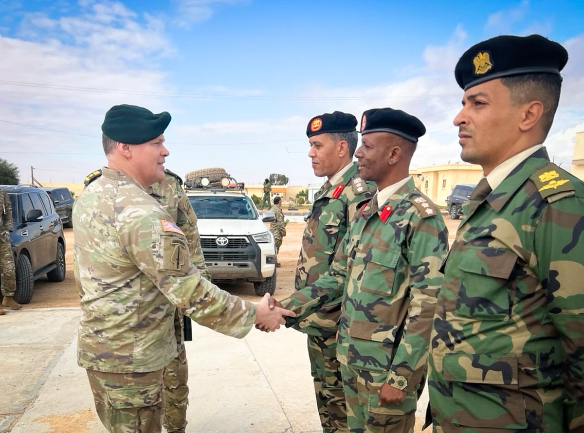 On their first trip to #Sirte, <a href="/USAfricaCommand/">U.S. Africa Command (AFRICOM)</a>’s Lt. Gen. Brennan and Brig. Gen. Keravuori met with LNA Lt. Gen. Saddam Haftar to discuss U.S.-#Libya security cooperation. They also visited the 5+5 JMC’s headquarters where they were briefed about the work of the commission to
