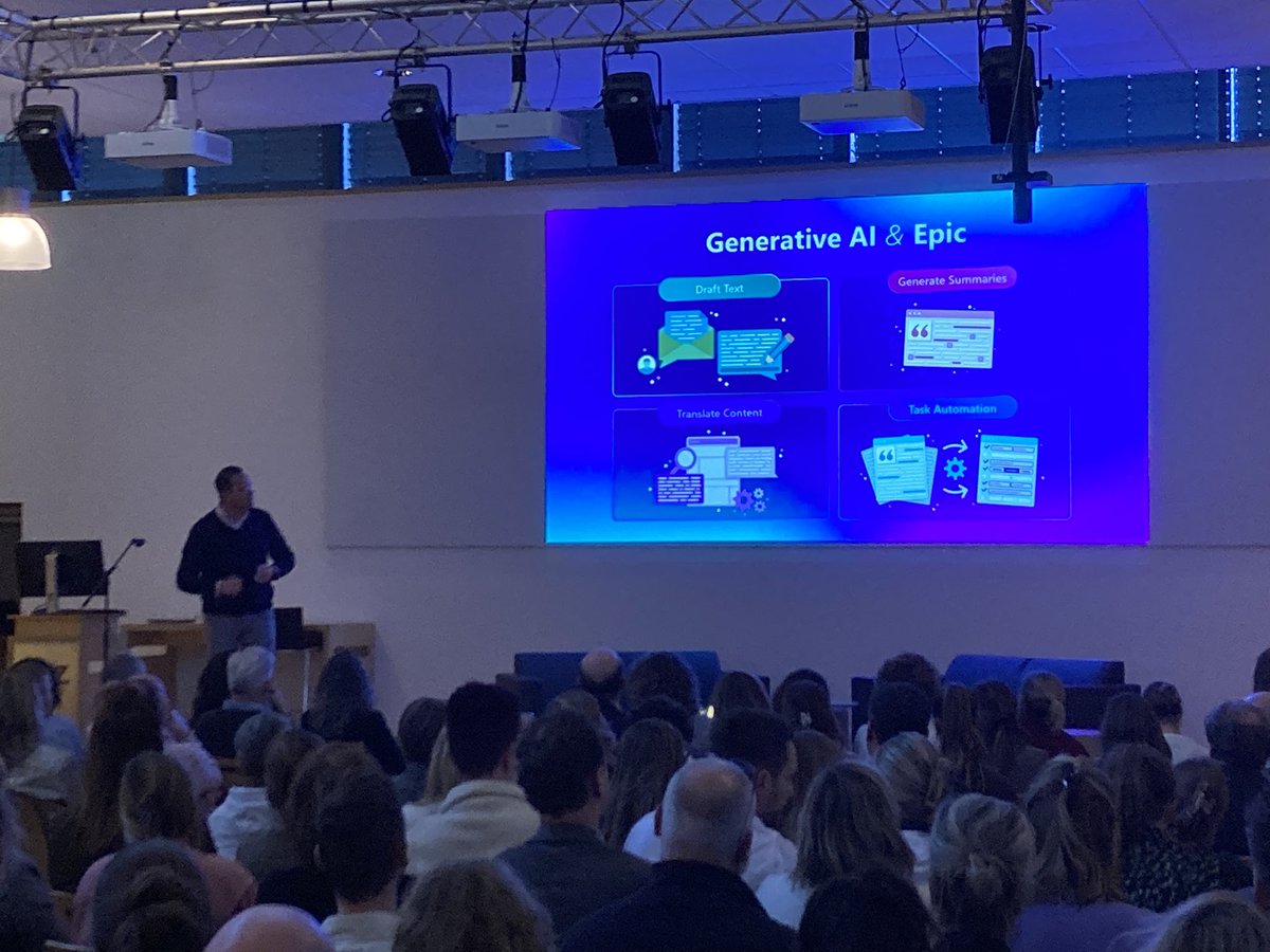 Martijn Antonius van Epic licht toe waarvoor zij #AI willen gaan inzetten in het #epd, en waarvoor ook niet. Hij staat stil bij de ontwikkelingen en de impact hiervan op zorgprofessionals
#ArtificialIntelligence #elektronischpatiëntendossier