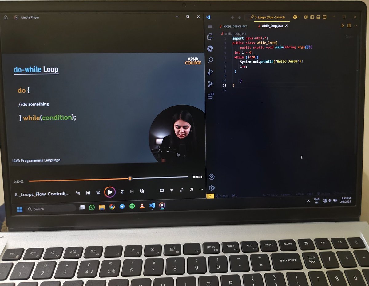 codewithrk21's tweet image. Day 05/100 of #100DaysOfCode
Mastering #JavaWithDsa
Learn Some Loops Today...
#apnacollege
@ApnacollegeX @ShradhaKhapra_
