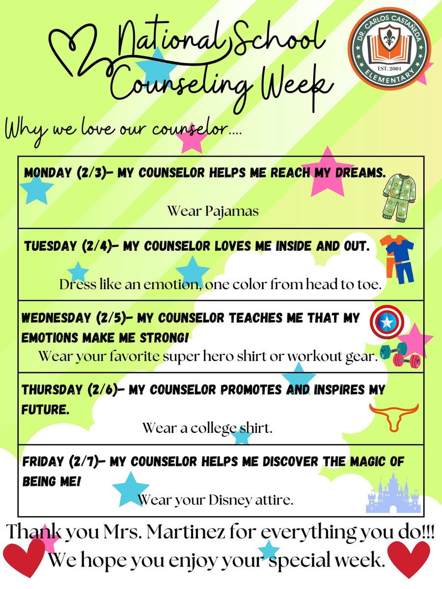 Let’s confinue showering our counselor with love and gratitude!!! Thank you Mrs. Martinez, for everything you do.