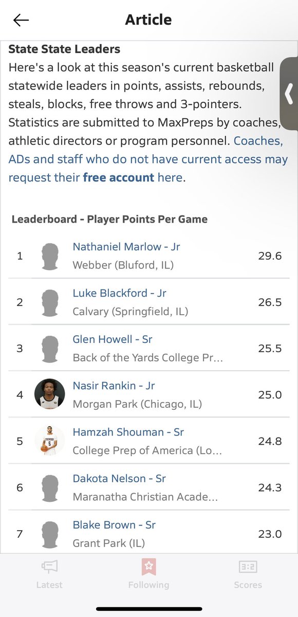 #3 in illinois for scoring and #4 in Illinois for assists. Blessed💙
