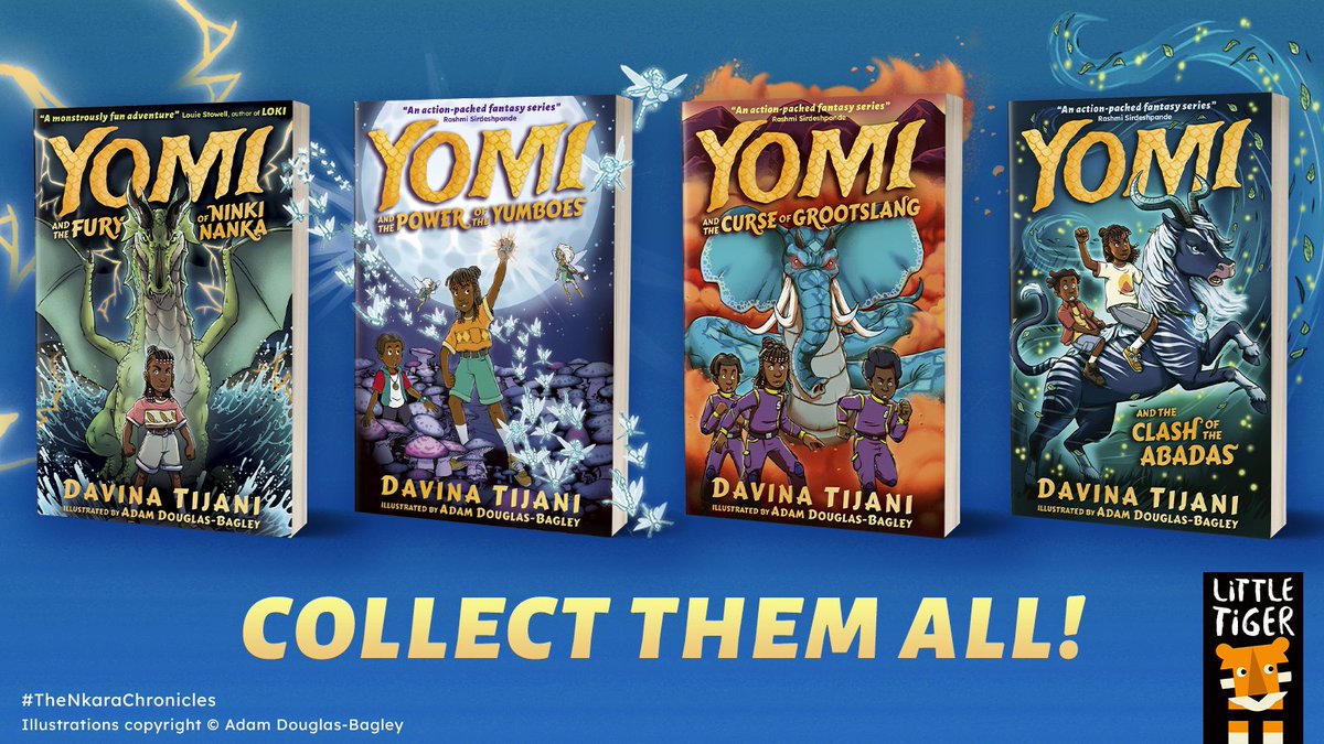 Davina Tijani (@davinatijani) on Twitter photo Itβs publication day for Yomi and the Clash of Abadas, the fourth book in the Nkara Chronicles. A huge thank you to my incredible team <a href="/LittleTigerUK/">Little Tiger Books</a> and the great illustrations by <a href="/ADougieBag/">Adougiebagofdrawings</a>
π¦ π¦ π¦ π¦ π¨π© π¨π©
#nkarachronicles Itβs publication day for Yomi and the Clash of Abadas, the fourth book in the Nkara Chronicles. A huge thank you to my incredible team <a href="/LittleTigerUK/">Little Tiger Books</a> and the great illustrations by <a href="/ADougieBag/">Adougiebagofdrawings</a>
π¦ π¦ π¦ π¦ π¨π© π¨π©
#nkarachronicles