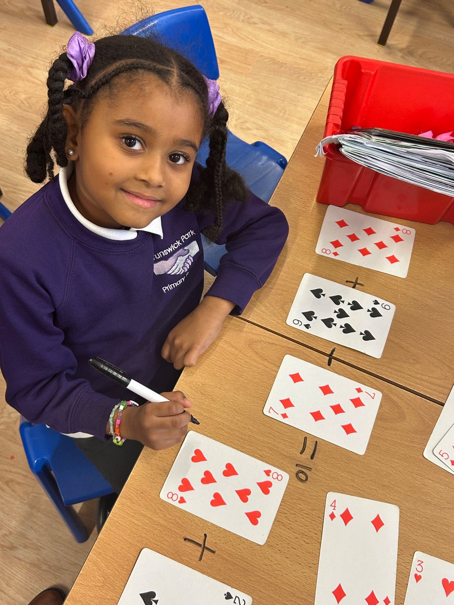 InclusionBPPS's tweet photo. Maths Club @BrunswickParkPS this week was all about card games. We played Add Ten and challenged ourselves to try to make 15! ➕ https://t.co/gwtVdxkbau