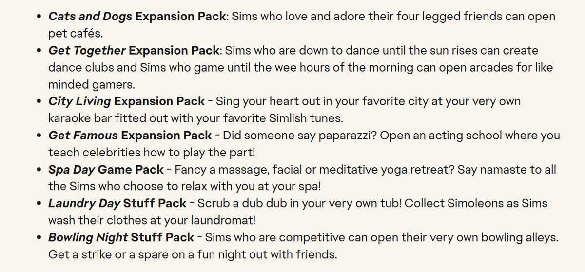 DumplinSiims's tweet photo. CROSS PACK COMPATIBILITY BUSINESSES #Sims4 https://t.co/XQFrElQjBo