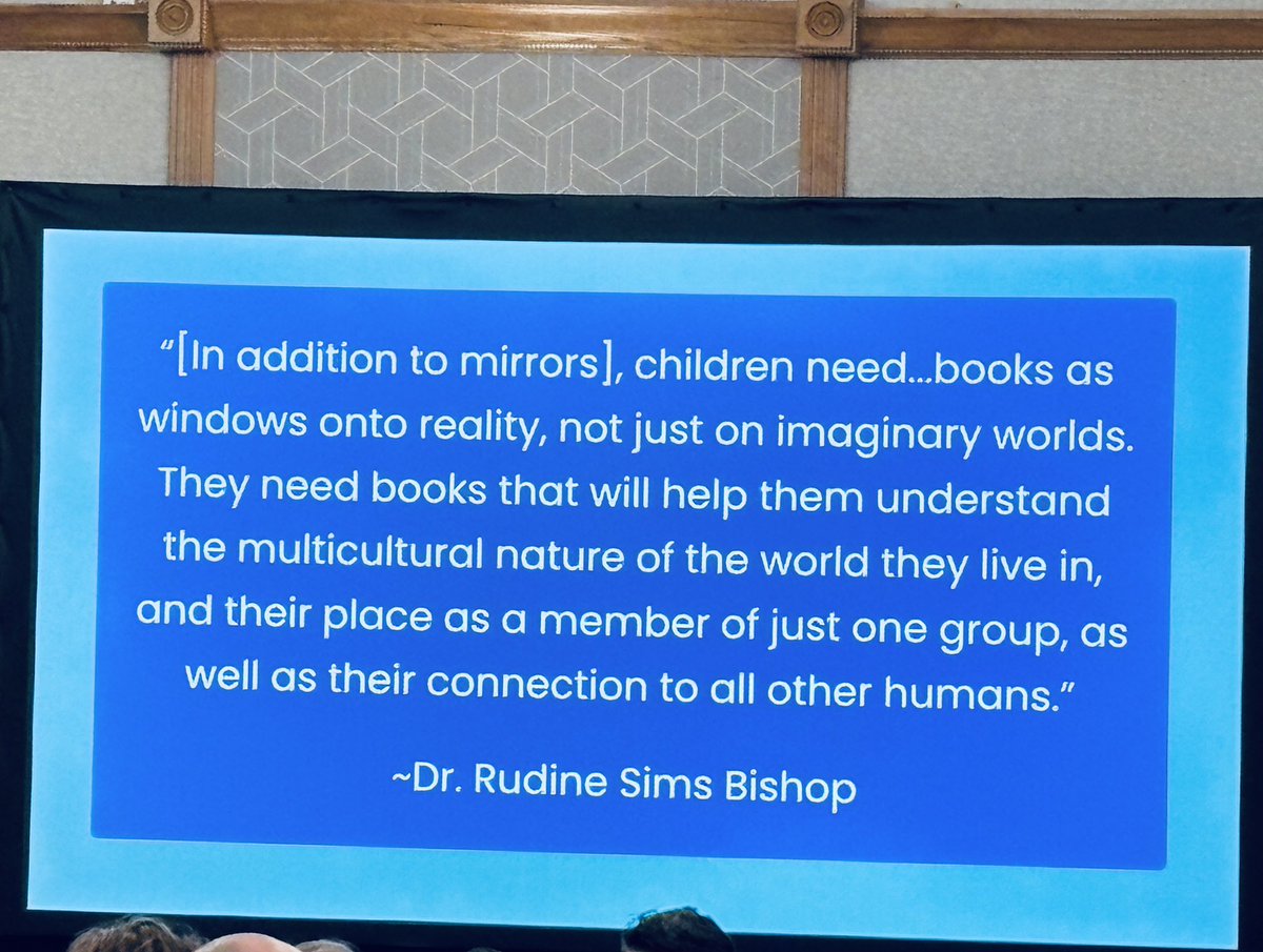Erin Bedell (is also where the skies are blue) (@erindaydreams) on Twitter photo Thank you <a href="/drtharris/">Dr. Towanda Harris ON BLUESKY</a> for sharing this quote from Dr. Rudine Sims Bishop to open our literacy conference today! #ccira2025 Thank you <a href="/drtharris/">Dr. Towanda Harris ON BLUESKY</a> for sharing this quote from Dr. Rudine Sims Bishop to open our literacy conference today! #ccira2025