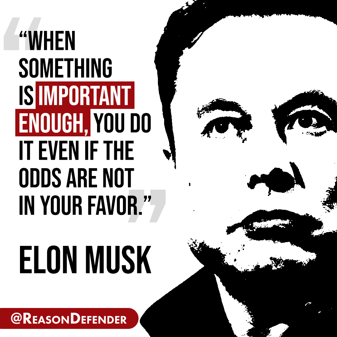 “When something is important enough, you do it even if the odds are not in your favor.” - Elon Musk <a href="/elonmusk/">Elon Musk</a>