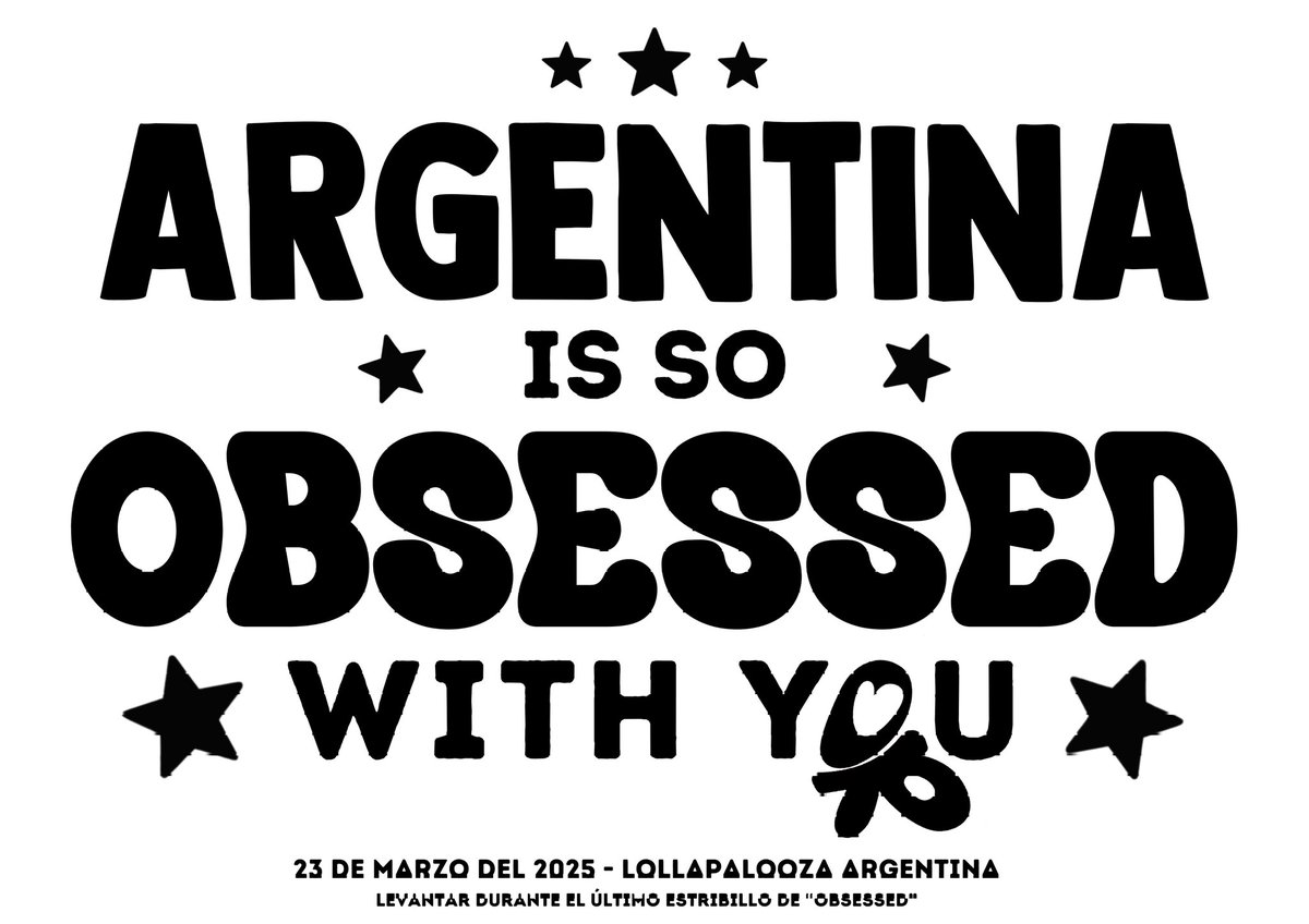 OliviaRodrigoAR's tweet photo. Oficialmente cerraron todas las votaciones relacionadas a los Fan Projects para el Lollapalooza!⭐️

Acá te dejamos el diseño QUE USTEDES MÁS VOTARON. 

No olviden revisar los demás fan projects y ayudar a difundirlos.

Nos vemos el 23 de marzo! 😝 https://t.co/oWHnu7naqe