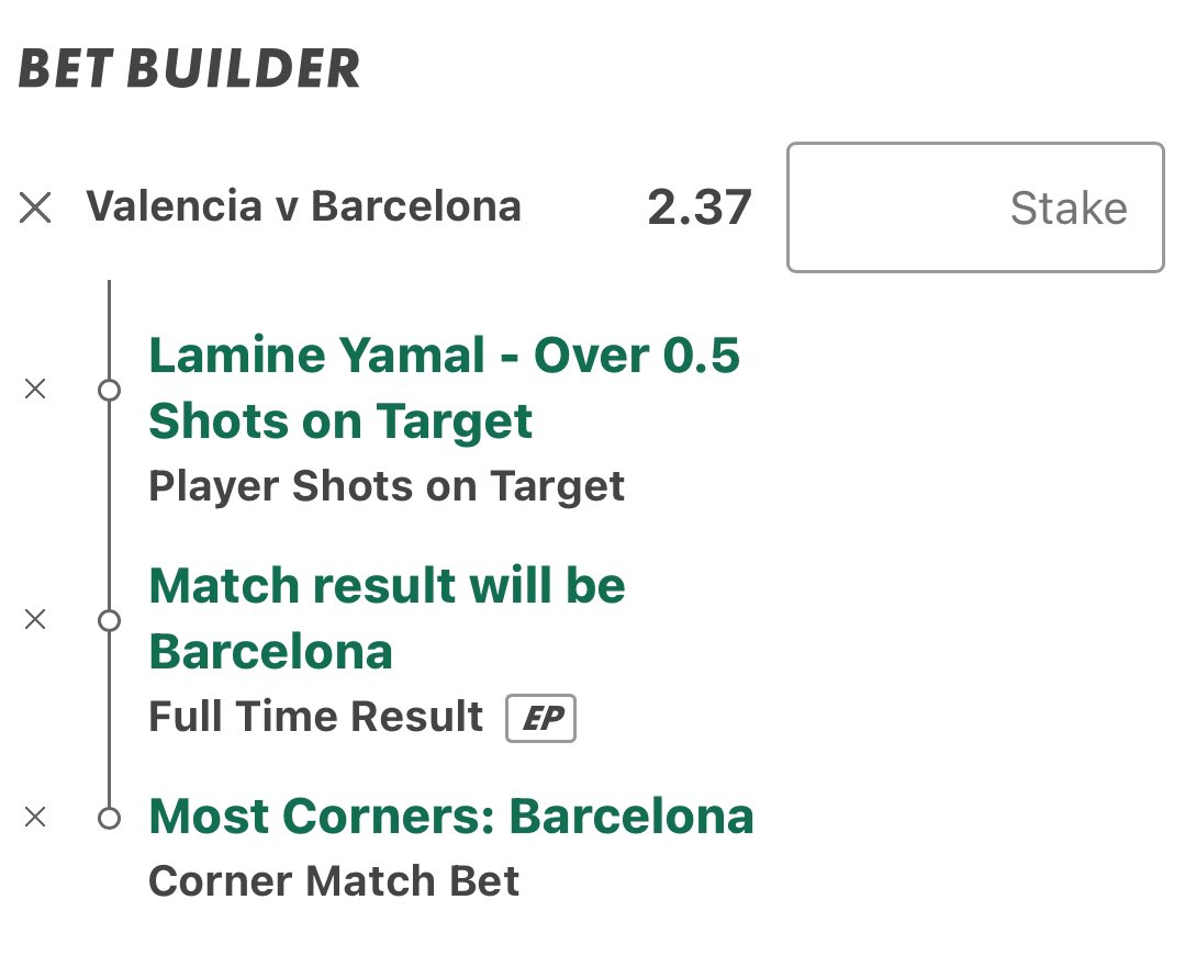 MLeeBets's tweet photo. Valencia v Barcelona ACCA https://t.co/iawQjj10oQ