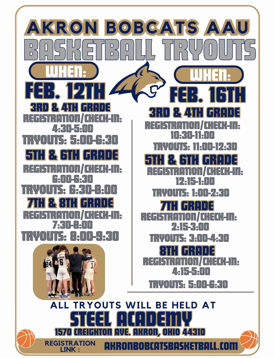 🚨UPDATED YOUTH TRYOUT INFORMATION🚨
We are now only a few days away from tryouts for this AAU season and we are so excited! 

Please reach out with any questions you have! 

#DoYourJob