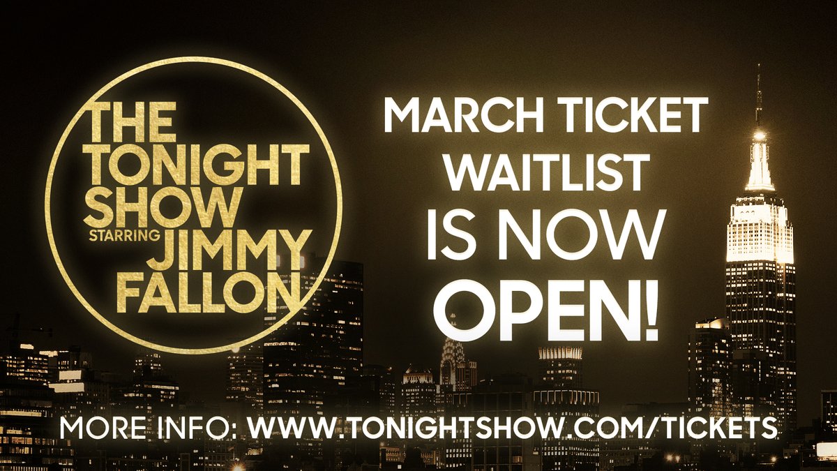 ☘️The March ticket waitlist is now open! Join the waitlist to request tickets at: tonightshowtix.com
