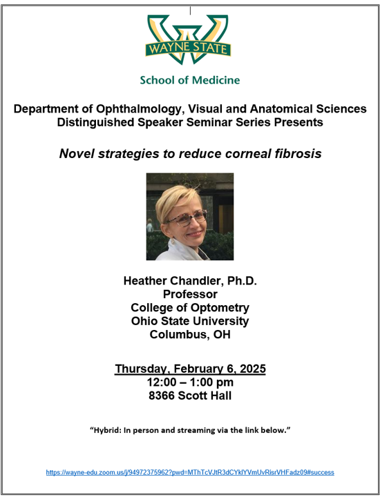 Wayne OVAS/Kresge Eye Institute/Wayne Health (@waynestateovas) on Twitter photo Tune in for today's seminar by Dr. Heather Chandler from <a href="/OhioState/">Ohio State</a> <a href="/OSUOptometry/">Ohio State Optometry</a> Tune in for today's seminar by Dr. Heather Chandler from <a href="/OhioState/">Ohio State</a> <a href="/OSUOptometry/">Ohio State Optometry</a>