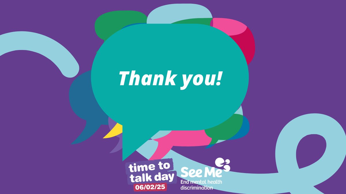Thank you to EVERYONE who got comfortable and started a conversation about mental health! 

Talking about mental health is the first step towards tackling the stigma that stops so many people from getting the help they need. 

#TimeToTalk