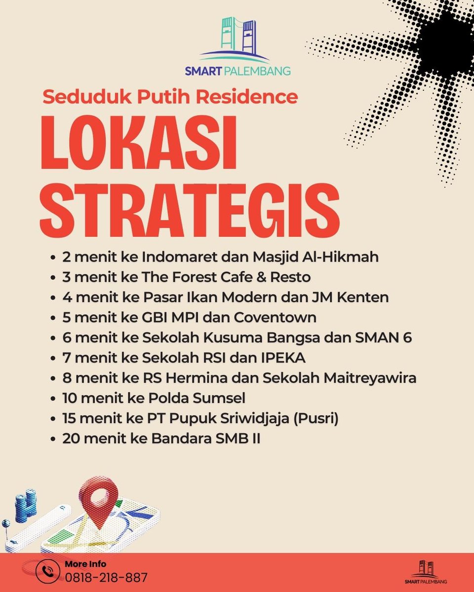 SmartPalembang's tweet photo. Hunian Nyaman Dekat Mall PTC Palembang

🏠 
► SHM
► LT 104 m²
► LB 70 m²
► 3 KT 2 KM
► One gate system

💰Bonus
► 2 unit AC Gree
► Tanah samping seluas 18 m²

Yuk survei unitnya sebelum harga naik❗️

#rumahsedudukputih
#rumahpalembang
#propertipalembang
#smartpalembang https://t.co/ItHsBlaavA