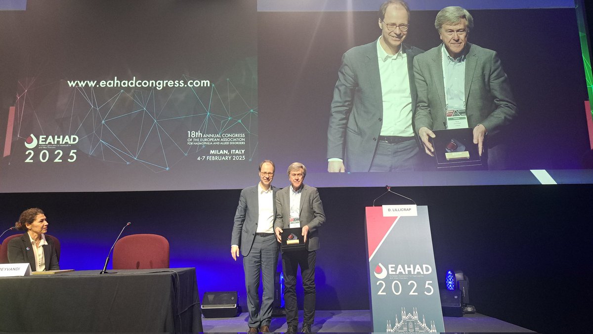Congratulations to the #EAHAD Lifetime Achievement Award 2025 winner <a href="/DavidLillicrap/">David Lillicrap</a>.

#EAHAD2025 #EAHADCongress