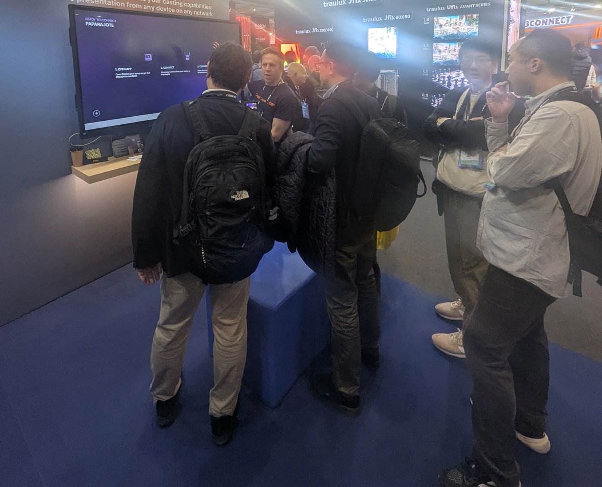 displaynote's tweet image. DAY 3 of @ISE_Show!! 

A great two days of conversations, demos and opinions. The team are here to 6pm on booth 2V600 today be sure to call by! 

#ise2025 #avpros #Barcelona