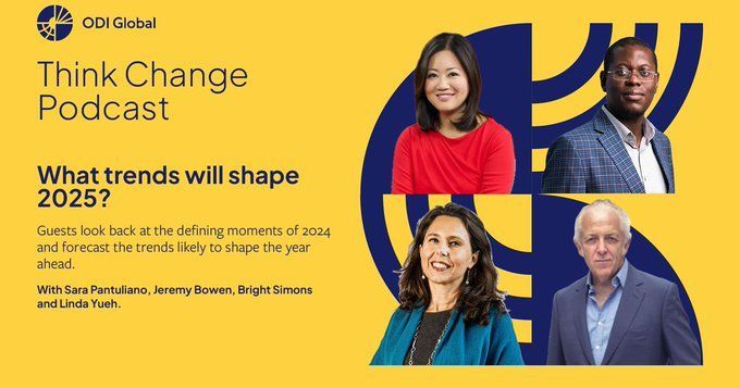 devcomms's tweet image. What trends will shape 2025?
🎙️ Listen to the latest #ThinkChange podcast where @SaraPantuliano, @BowenBBC, @BBSimons and @lindayueh reflect on 2024&apos;s defining moments and look ahead to the key trends likely to shape 2025
🎧 buff.ly/41J6AkU